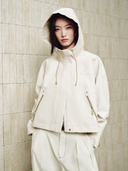Women's Light Outdoor Cropped Hooded Jacket