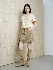 Women's Casual Hand-Drawn Graffiti A-Line Mini Skirt