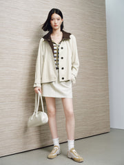 Women's Casual Reversible Cropped Trench Coat