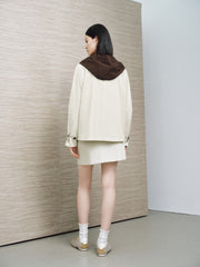 Women's Casual Reversible Cropped Trench Coat