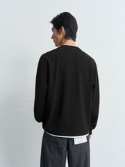 Men's Casual Relaxed Henley Sweatshirt