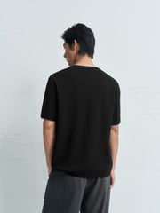 Men's Casual Contrast-Collar Knit T-Shirt