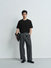 Men's Casual Contrast-Collar Knit T-Shirt