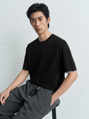 Men's Casual Contrast-Collar Knit T-Shirt