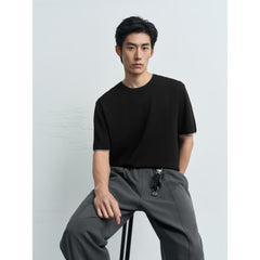 Men's Casual Contrast-Collar Knit T-Shirt