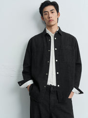 Men's Casual Denim Chanel-Style Overshirt