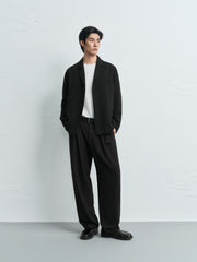 Men's Business Casual Solid Notch-Lapel Blazer