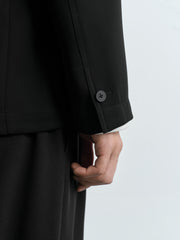 Men's Business Casual Solid Notch-Lapel Blazer