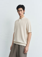 Men's Old Money Style Collared Short-Sleeve Knit Shirt