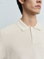 Men's Old Money Style Collared Short-Sleeve Knit Shirt