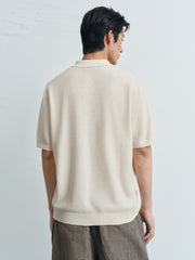 Men's Old Money Style Collared Short-Sleeve Knit Shirt