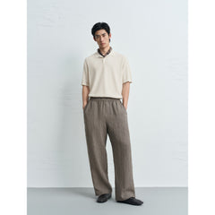 Men's Old Money Style Collared Short-Sleeve Knit Shirt
