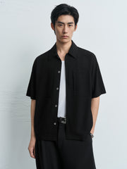 Men's Casual Solid-Color Short-Sleeve Shirt