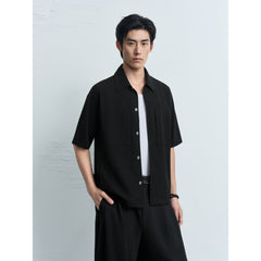 Men's Casual Solid-Color Short-Sleeve Shirt