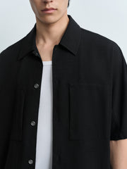 Men's Casual Solid-Color Short-Sleeve Shirt