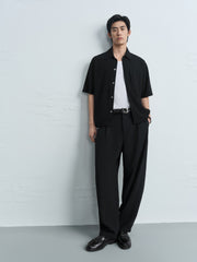 Men's Casual Solid-Color Short-Sleeve Shirt