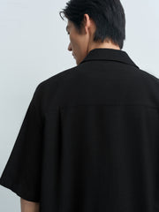 Men's Casual Solid-Color Short-Sleeve Shirt