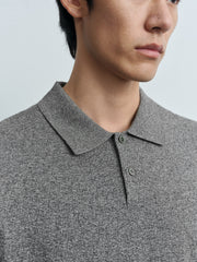 Men's Old Money Style Knit Polo Shirt