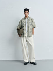 Men's Casual Double-Pleated Trousers