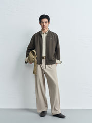 Men's Casual Brown Holiday Cable-Knit Sweater