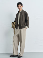 Men's Casual Brown Holiday Cable-Knit Sweater
