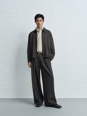 Men's Commuter Grey Textured Executive Jacket