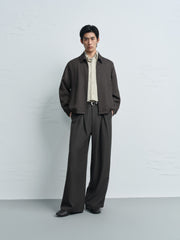 Men's Commuter Grey Textured Executive Jacket