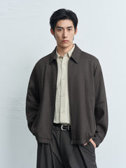 Men's Commuter Grey Textured Executive Jacket