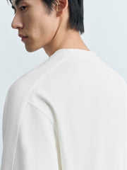 Men's Casual Textured Embroidered Long-Sleeve T-Shirt
