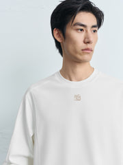 Men's Casual Textured Embroidered Long-Sleeve T-Shirt