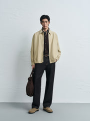 Men's Casual Solid Elastic-Hem Jacket