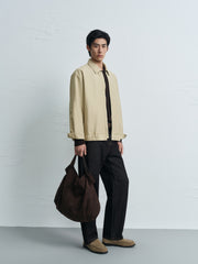 Men's Casual Solid Elastic-Hem Jacket