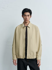 Men's Casual Solid Elastic-Hem Jacket