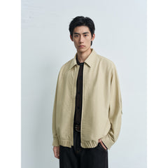 Men's Casual Solid Elastic-Hem Jacket