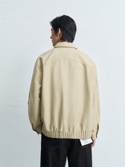 Men's Casual Solid Elastic-Hem Jacket