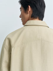 Men's Casual Solid Elastic-Hem Jacket
