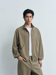 Men's Casual Modal Stand-Collar Hoodie Jacket