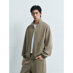 Men's Casual Modal Stand-Collar Hoodie Jacket