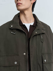 Men's Harrington Stand-Collar Utility Jacket