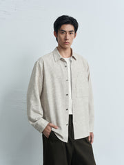 Men's Casual  All-Over Shadow Jacquard Shirt