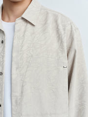 Men's Casual  All-Over Shadow Jacquard Shirt