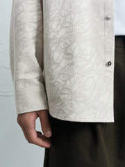 Men's Casual  All-Over Shadow Jacquard Shirt