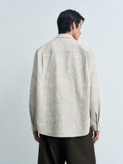 Men's Casual  All-Over Shadow Jacquard Shirt