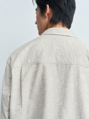 Men's Casual  All-Over Shadow Jacquard Shirt