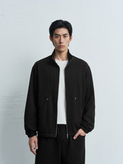 Men's Casual Stitched-Label Sweatshirt Cardigan