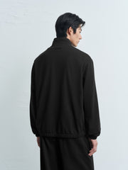 Men's Casual Stitched-Label Sweatshirt Cardigan