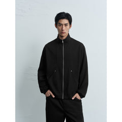 Men's Casual Stitched-Label Sweatshirt Cardigan