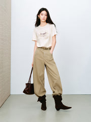 Women's Casual Fitted Print Short-Sleeve T-Shirt