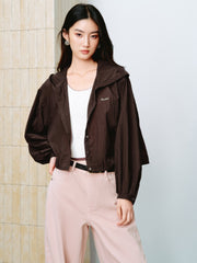 Women's Casual Lightweight Hooded  Shirt Jacket