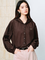 Women's Casual Lightweight Hooded  Shirt Jacket